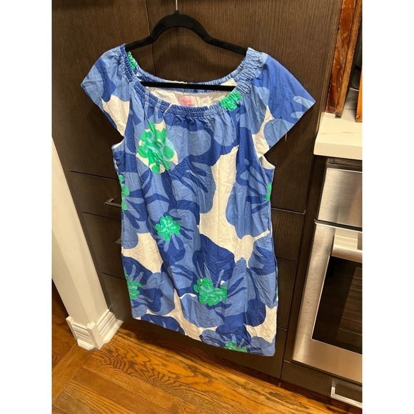 Lilly Pulitzer Dresses & Skirts - Lilly Pulitzer Classic Buttercup white, blue, and green sheath dress Xl